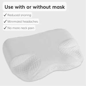 Almohada CPAP para Dormir de Lado, de Fibra de Bambú Suave, Espuma Viscoelástica, Ortopédica, con Contorno, Antironquidos, Prevención Nasal - Product Image 2