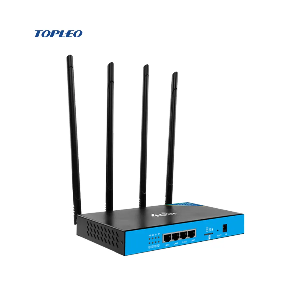 Hottest enterprise 4 ethernet lan port openwrt industrial wireless WIfi router with 3g 4g sim card slot