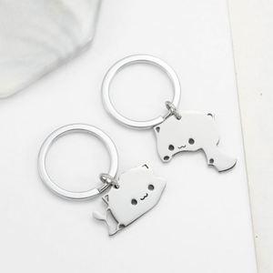 Nuevas Ideas de Productos: Llavero de Gato Adorable a Juego, Venta al por Mayor de Moda, Logotipo Personalizado, Promoción, Acero Inoxidable, Animal, Pareja, Amigo - Product Image 5
