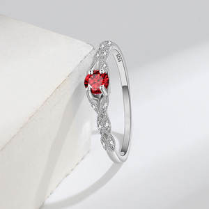 ラグジュアリー925スターリングシルバーレディース婚約結婚指輪クリスタルキュービックジルコニアパーティー記念日ファッション - Product Image 5