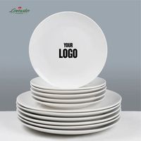 Chinese fabrikanten op maat gemaakte goedkope bulk keramische witte dinerborden porseleinen restaurantborden keramiek met logo op de markt
