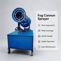 Canon à brume d'eau mobile de 40 m avec fonctionnement flexible pour la suppression de la poussière dans la construction routière