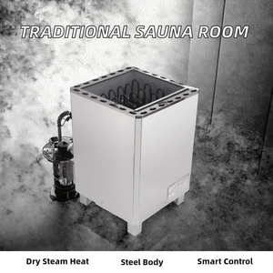 Estufa de sauna de vapor seco de alta calidad, tradicional, PALICY SAV-210S, de acero inoxidable, con panel de control por ordenador, para sala de sauna, de pino y palma. - Product Image 2