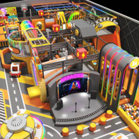Équipement de jeu intérieur moderne, système de terrain de jeux pour enfants, conception personnalisée, centre commercial, parc d'attractions