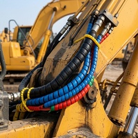 Protection de tuyau spiralé pour équipement pétrolier, protecteur de ligne hydraulique robuste pour systèmes de manutention de plateformes