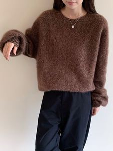 2025สเวตเตอร์ถักเปิดไหล่สำหรับผู้หญิง, สเวตเตอร์ลำลองสีพื้นใหม่ - Product Image 5