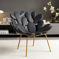 Fauteuil d'extérieur en forme de feuille de cactus, style minimaliste italien, pour hall d'entrée, salon, balcon, ou maison de vacances