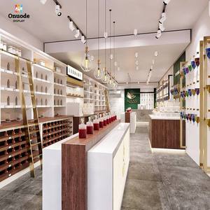 การตกแต่งภายในร้านเครื่องสำอางไม้สุดหรู |   อุปกรณ์จัดแสดงน้ำหอมและผลิตภัณฑ์ดูแลผิวแบบกำหนดเองสำหรับร้านค้าปลีก จัดแสดงน้ำหอม - Product Image 1