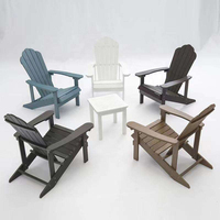 Chaise Adirondack en WPC imperméable pour l'extérieur, patio, jardin, bord de piscine, ensemble de sièges de détente