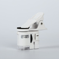 NO.9100-100x Mini Handle Magnifier With Illuminated Lights Led&UV Light Portable Pocket Microscope With Phone Clip