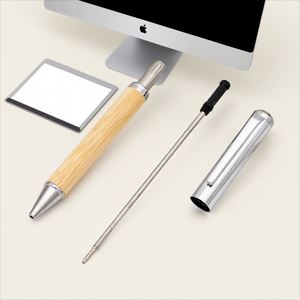 Juego de Bolígrafo y Pluma Estilográfica de Bambú con Logotipo Personalizado de Alta Calidad, Promocional para Escritura Empresarial y Regalo Escolar para Empresas - Product Image 2