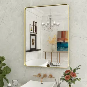 Customize High Quality Bathroom Aluminum Frame Decorate Square Wall Mirror Wall Sticker Mirror