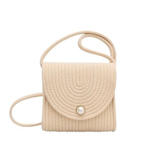 Handmade Cotton Rope Woven Bag Horizontal <b>Square</b> Cover Type Bohemian Crossbody Small Bag Everyday Outfits Portable Summer 2022 - Product Image 4
