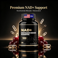 Capsules de Nicotinamide Riboside OEM avec Resvératrol 1000mg, booster de NAD pour la santé cellulaire, l'énergie et la vitalité