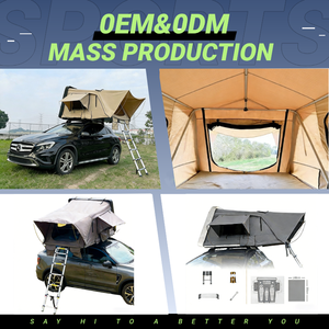 Tente de <span class=keywords><strong>camping</strong></span> familiale imperméable quatre saisons à double couche en polyester pour les voyages en plein air, tente pliable pour le toit de voiture, poteaux en aluminium - Product Image 3