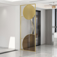Panneaux de séparation modernes en fer doré sur mesure, cloison de bureau, écran de séparation, mur de séparation durable et réglable