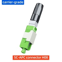 Conector Rápido de Fibra Óptica UPC SC APC, Uso en PC FTTH, Azul Verde, Garantía de 5 Años