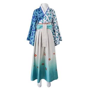 2026 Amelia Women's Faux Fur Kimono Cosplay Dress with Florals-National Asia-Pacific Island Clothing & Accessories - Product Image 4