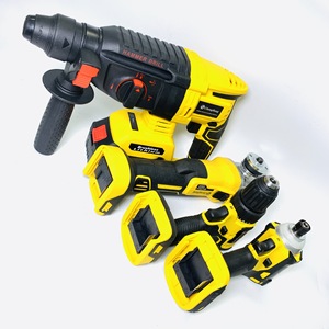 Juego de 4 Herramientas Eléctricas Combinadas, Martillo Angular sin Escobillas, Destornillador de Litio, Taladro Inalámbrico, Amarillo MT125B - Product Image 3