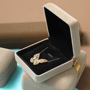 Boîte de rangement pour bijoux en velours Jinsky, boîte à nœuds plats pour bagues, boucles d'oreilles, pendentifs, bracelets, pour l'emballage de bijoux - Product Image 5