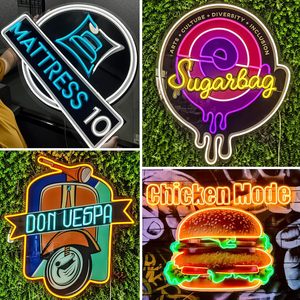 Enseigne néon LED ronde personnalisée en gros, bande de 6 mm, acrylique, enseigne lumineuse personnalisée pour la publicité, la décoration de magasin ou de bar - Product Image 5