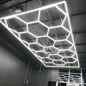 Bán buôn Trần hình lục giác dẫn ánh sáng AC110V 120V 3 lưới 128W Trần chi tiết tổ ong dẫn ánh sáng - Product Image 4