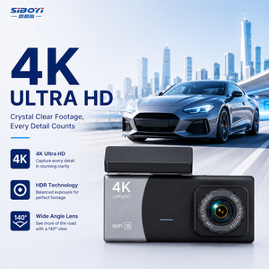 Caméra embarquée 3 canaux 4K Ultra HD IPS avec enregistreur vidéo, Wi-Fi intégré, <span class=keywords><strong>enregistrement</strong></span> <span class=keywords><strong>en</strong></span> boucle, surveillance de stationnement et détection de mouvement - Product Image 2
