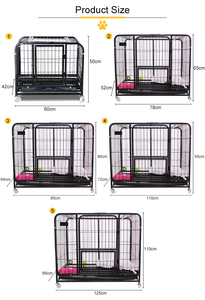 Toptan taşınabilir Pet kafesleri büyük kulübesi kolay montajlı köpek kafesi alt tepsi ile - Product Image 6