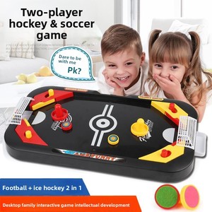Mesa de Juego 2 en 1 de Futbolín y <span class=keywords><strong>Hockey</strong></span> sobre <span class=keywords><strong>Hielo</strong></span> de Plástico Grande, Tablero de Interacción Padres-Hijos para Adultos y Niños - Product Image 3