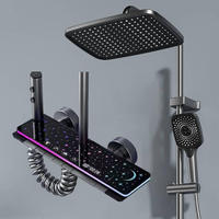 Vente chaude Haute Qualité Rts Douche Robinet Ensemble Led Numérique Intelligent Douche Ensemble Hôtel Salle De Bains Espace En Aluminium Douche Robinet Mitigeur