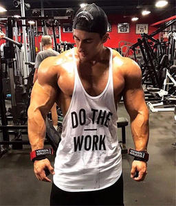 OEM Mens <span class=keywords><strong>Y</strong></span> canotta posteriore prezzo basso stampa personalizzata cotone Stringer palestra Fitness canotta allenamento muscolare Bodybuilding canotta da uomo - Product Image 2