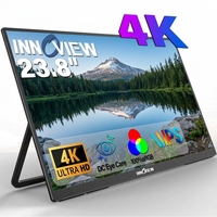 Moniteur Secondaire Ultra Fin 23,8 Pouces pour le Travail et la Maison, 3840x2160, Temps de Réponse de 3 ms, 100% sRGB pour le Multitâches