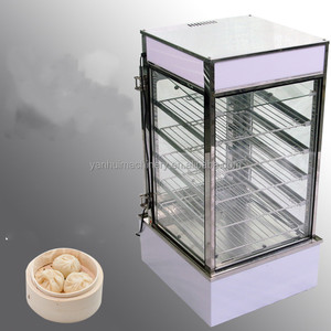 Vaporizador de bollos de exhibición de vidrio Restaurante comercial Cocina Heavy Duty Cheese Momo Steamer - Product Image 4