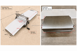 Rouleau à pâtisserie manuel pour Coca de Hojaldre, presse à pâte, pour la préparation de croûtes de pâtisserie vasque, idéal pour les comptoirs de pâtisseries espagnoles - Product Image 6