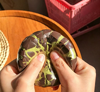 Balle Squishy en Chocolat Craquelé Nouveauté en Gros, Son Croquant ASMR, Jouet Anti-Stress, Texture Marbrée Douce, Cadeau à Presser