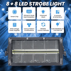 Barras LED Estroboscópicas <span class=keywords><strong>DJ</strong></span> <span class=keywords><strong>8</strong></span>+<span class=keywords><strong>8</strong></span> de 250W, Luz de Pared para Discoteca, Luces <span class=keywords><strong>DJ</strong></span> para Escenario, 720 LED, Luz Estroboscópica DMX RGB - Product Image 2