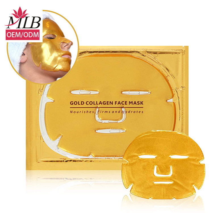 best seller Face care manufacturer 24k gold skin care mask private label crystal collagen sheet oem 24kgold face mask cosmetic