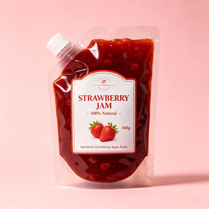 Custom Labels Fruit Jam Food-grade Stand-Up Spout <b>Bags</b> Tomato Sauce Doypack Sachets Yogurt <b>Packaging</b> <b>Bags</b> with Nozzle - Product Image 3
