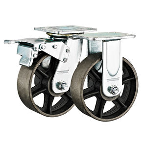4 "5" 6 "8" <span class=keywords><strong>Heavy</strong></span> <span class=keywords><strong>Duty</strong></span> Industrial Rodízios De Ferro Fundido para Fábrica Trolley FERRO RODA Resistente Ao Calor Roda De Rodízio De Alta Temperatura - Product Image 6