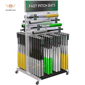 Soporte de exhibición de bate de béisbol, soporte de montaje en pared vertical de madera maciza para palos de hockey de tenis de bate de softbol - Product Image 5