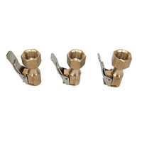 Embout de gonflage jaune robuste à flux fermé avec clip pour manomètre de gonflage, accessoires de compresseur