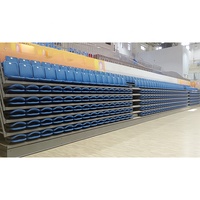 Vente d'usine : Tribune télescopique, gradins rétractables électriques/manuels avec sièges pliants personnalisables en couleur et taille pour lieux intérieurs