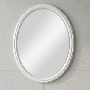 VILLA ULTIMA DELUXE Miroir simple blanc de forme ovale, design minimaliste, miroir mural encadré pour la décoration de la maison, fabriqué en Indonésie - Product Image 3