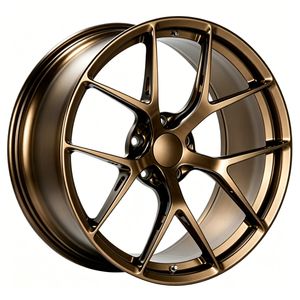 Nouvelles jantes forgées en alliage d'aluminium bronze sur mesure 25 mm 18-22 pouces 4x100-4x114.3 5x100-5x130 5x112 PCD Adaptation OEM Séries R RS M - Product Image 3