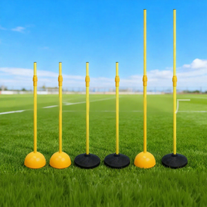 Poteau d'entraînement télescopique, marqueur jaune en PVC, équipement <span class=keywords><strong>de</strong></span> sport pour le <span class=keywords><strong>football</strong></span>, le basketball, le volleyball, examen d'entrée au lycée - Product Image 3