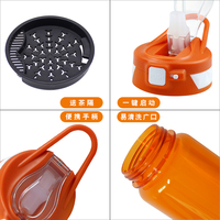 Botol Air Tritan Besar Bebas BPA 32oz Dengan Penanda Waktu Botol Air Motivasi Ramah Lingkungan 1000ML untuk Kebugaran