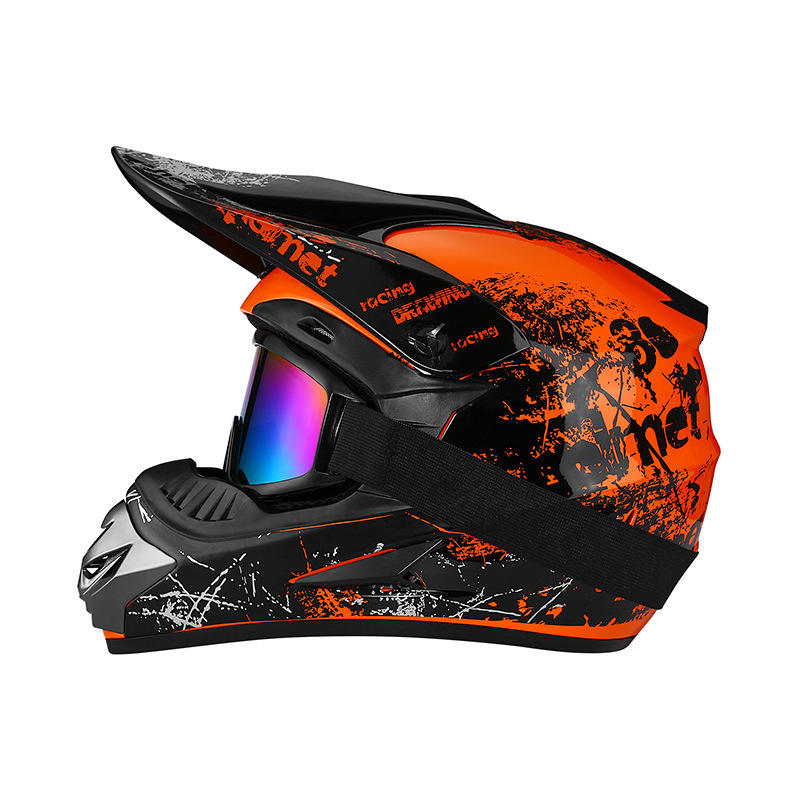 Ensemble trois pièces floral orange