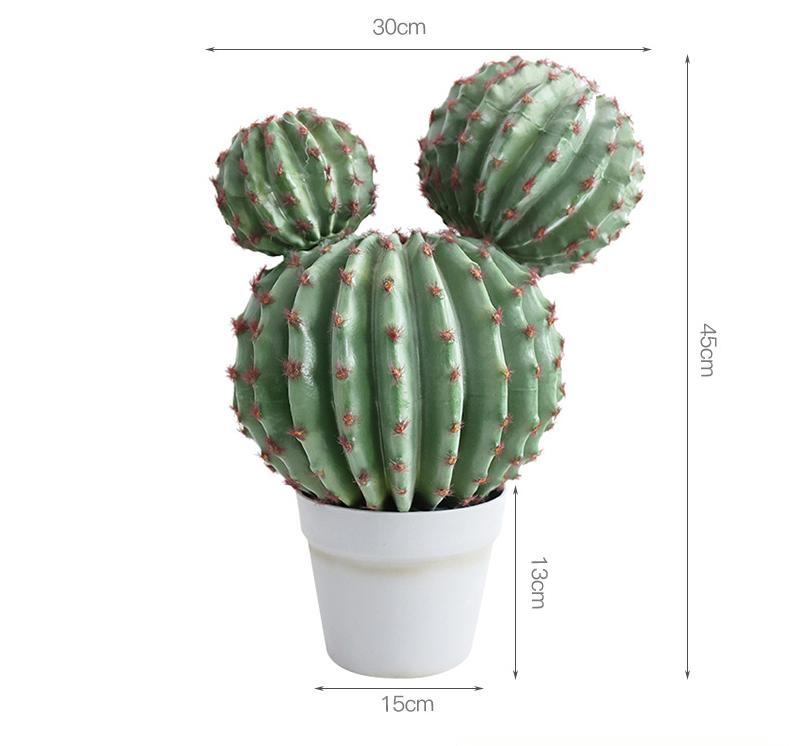 Cactus géant double à velours rouge