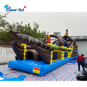 Bateau gonflable Commercial, maison à rebond gonflable avec Tunnel, Course d'obstacle, longue et Tunnel - Product Image 2