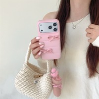 Coque d'hiver matelassée XP1253 avec nœud compatible avec Apple 17 Pro Max, iPhone 16/15 Pro, et 14 Pro – Nouvelle collection automne-hiver, offre spéciale